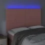 Cabecero con luces LED terciopelo rosa 144x5x118/128 cm de , Cabeceros y pies de cama - Ref: Foro24-3122337, Precio: 111,91 €...