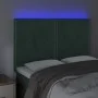 Kopfteil mit LED-Beleuchtung, dunkelgrüner Samt, 144 x 5 x 118/128 cm von , Kopf- und Fußteile - Ref: Foro24-3122335, Preis: ...