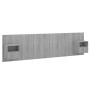 Cabecero de cama y mesitas madera contrachapada gris Sonoma