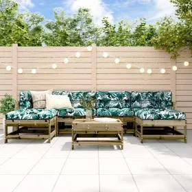 Garden furniture set 7 pieces impregnated pine wood by , Garden sets - Ref: Foro24-3186381, Price: 355,52 €, Discount: %