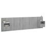 Cabecero de cama y mesitas madera contrachapada gris Sonoma