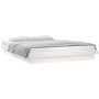 Bed frame with LEDs white solid wood 150x200 cm by , Beds and slatted bases - Ref: Foro24-819978, Price: 177,64 €, Discount: %