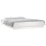 Bed frame with LEDs white solid wood 150x200 cm by , Beds and slatted bases - Ref: Foro24-819978, Price: 175,46 €, Discount: %