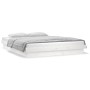 Bettgestell mit LEDs aus weißem Massivholz 150x200 cm von , Betten und Lattenroste - Ref: Foro24-819978, Preis: 177,64 €, Rab...