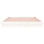 Bed frame with LEDs white solid wood 150x200 cm by , Beds and slatted bases - Ref: Foro24-819978, Price: 175,46 €, Discount: %