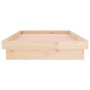 Bed frame with LED solid wood 90x190 cm by , Beds and slatted bases - Ref: Foro24-820002, Price: 118,12 €, Discount: %