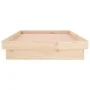 Bed frame with LED solid wood 90x190 cm by , Beds and slatted bases - Ref: Foro24-820002, Price: 116,35 €, Discount: %