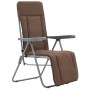 Sillas plegables de jardín con cojines 2 unidades marrón de vidaXL, Sillas de jardín - Ref: Foro24-44321, Precio: 175,35 €, D...