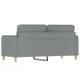 2 seater sofa in light gray fabric 140 cm by , Sofas - Ref: Foro24-359478, Price: 232,03 €, Discount: %