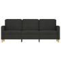 3-seater black fabric sofa 180 cm by , Sofas - Ref: Foro24-359490, Price: 376,21 €, Discount: %