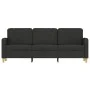 3-seater black fabric sofa 180 cm by , Sofas - Ref: Foro24-359490, Price: 367,38 €, Discount: %