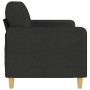 3-seater black fabric sofa 180 cm by , Sofas - Ref: Foro24-359490, Price: 376,21 €, Discount: %