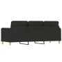 3-seater black fabric sofa 180 cm by , Sofas - Ref: Foro24-359490, Price: 367,38 €, Discount: %