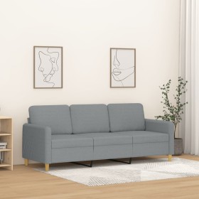 3-seater sofa in light gray fabric 180 cm by , Sofas - Ref: Foro24-359486, Price: 320,61 €, Discount: %