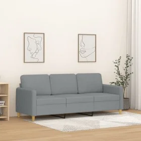 3-seater sofa in light gray fabric 180 cm by , Sofas - Ref: Foro24-359486, Price: 262,40 €, Discount: %