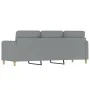 3-seater sofa in light gray fabric 180 cm by , Sofas - Ref: Foro24-359486, Price: 262,40 €, Discount: %