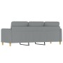 Sofá de 3 plazas de tela gris claro 180 cm de , Sofás - Ref: Foro24-359486, Precio: 320,61 €, Descuento: %
