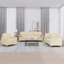 Sofagarnitur mit Kissen, 3-teilig, cremefarbener Stoff von , Sofas - Ref: Foro24-3202072, Preis: 625,42 €, Rabatt: %