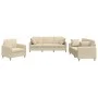 Sofagarnitur mit Kissen, 3-teilig, cremefarbener Stoff von , Sofas - Ref: Foro24-3202072, Preis: 625,42 €, Rabatt: %