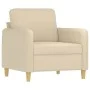 Sofa set with cushions 3 pieces cream fabric by , Sofas - Ref: Foro24-3202072, Price: 624,53 €, Discount: %