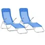 Tumbonas plegables 2 unidades textilene azul de vidaXL, Tumbonas - Ref: Foro24-44337, Precio: 137,98 €, Descuento: %