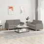 Sofa set with cushions 2 pieces taupe gray fabric by , Sofas - Ref: Foro24-3202093, Price: 404,30 €, Discount: %
