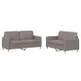 Sofa set with cushions 2 pieces taupe gray fabric by , Sofas - Ref: Foro24-3202093, Price: 404,30 €, Discount: %
