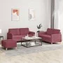 Sofa set with cushions 3 pieces red fabric by , Sofas - Ref: Foro24-3202100, Price: 455,90 €, Discount: %