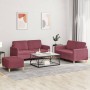 Sofagarnitur mit Kissen 3-teilig aus rotem Stoff von , Sofas - Ref: Foro24-3202100, Preis: 462,66 €, Rabatt: %