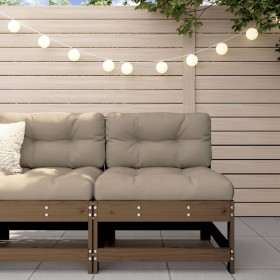 Mittelsofa aus massivem Kiefernholz in Honigbraun von , Modulare Sofas für den Außenbereich - Ref: Foro24-825481, Preis: 54,4...