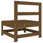Honey Brown Solid Pine Wood Center Sofa by , Modular outdoor sofas - Ref: Foro24-825481, Price: 54,45 €, Discount: %