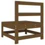 Mittelsofa aus massivem Kiefernholz in Honigbraun von , Modulare Sofas für den Außenbereich - Ref: Foro24-825481, Preis: 52,9...