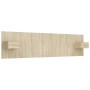 Cabecero de cama con mesitas madera contrachapada roble Sonoma