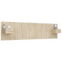 Cabecero de cama con mesitas madera contrachapada roble Sonoma