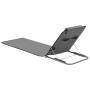 Folding beach mat 2 units steel and gray fabric by vidaXL, Loungers - Ref: Foro24-44330, Price: 40,78 €, Discount: %