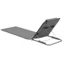 Folding beach mat 2 units steel and gray fabric by vidaXL, Loungers - Ref: Foro24-44330, Price: 54,67 €, Discount: %