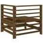 Garten-Ecksofas, 2 Stück, massives Kiefernholz, honigbraun von , Modulare Sofas für den Außenbereich - Ref: Foro24-825635, Pr...
