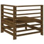 Garten-Ecksofas, 2 Stück, massives Kiefernholz, honigbraun von , Modulare Sofas für den Außenbereich - Ref: Foro24-825635, Pr...