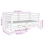 Garden corner sofas 2 pcs solid wood Douglas by , Modular outdoor sofas - Ref: Foro24-825637, Price: 135,56 €, Discount: %