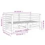 Garden corner sofas 2 pcs solid wood Douglas by , Modular outdoor sofas - Ref: Foro24-825637, Price: 133,80 €, Discount: %