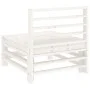 Zentrale Gartensofas, 2 Stück, massives weißes Kiefernholz von , Modulare Sofas für den Außenbereich - Ref: Foro24-825640, Pr...