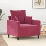 Roter Samtsessel 60 cm von , Sofas - Ref: Foro24-359287, Preis: 104,35 €, Rabatt: %