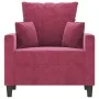Roter Samtsessel 60 cm von , Sofas - Ref: Foro24-359287, Preis: 104,35 €, Rabatt: %