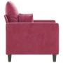 Roter Samtsessel 60 cm von , Sofas - Ref: Foro24-359287, Preis: 104,35 €, Rabatt: %