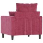 Red velvet armchair 60 cm by , Sofas - Ref: Foro24-359287, Price: 141,09 €, Discount: %