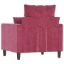 Roter Samtsessel 60 cm von , Sofas - Ref: Foro24-359287, Preis: 104,35 €, Rabatt: %
