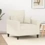 Sillón de terciopelo color crema 60 cm de , Sofás - Ref: Foro24-359291, Precio: 170,39 €, Descuento: %