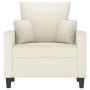 Cream velvet armchair 60 cm by , Sofas - Ref: Foro24-359291, Price: 173,64 €, Discount: %