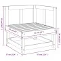 Garten-Ecksofa aus imprägniertem Massivholz von , Modulare Sofas für den Außenbereich - Ref: Foro24-825372, Preis: 59,67 €, R...