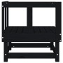 Garden corner sofa solid black pine wood by , Modular outdoor sofas - Ref: Foro24-825370, Price: 51,50 €, Discount: %